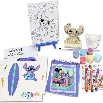 Kit Didáctico Infantil de Creatividad Stitch 5 en 1 para Niños, Incluye Colores, Stickers y Accesorios Creativos, Regalo Ideal