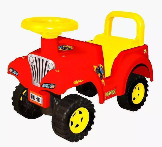 Montable Infantil Tipo Jeep para Niños | Carro Correpasillos de Plástico Resistente con Volante | Edad Recomendada 1 a 3 Años