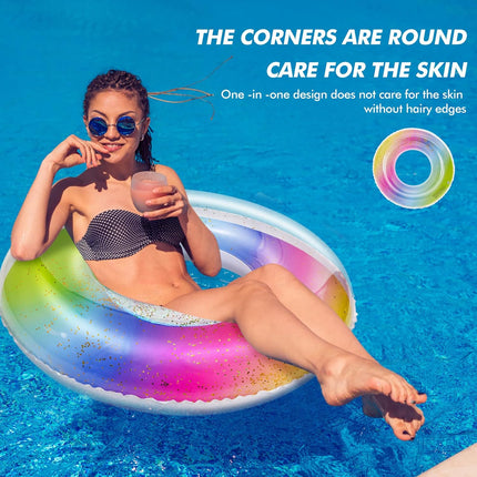 Salvavidas Inflable 80 cm Multicolor – Flotador Dona para Alberca y Playa, Ideal para Niños