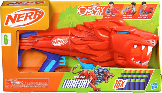 NERF EASY PLAY FURIO  DE LEON SALVAJE lanzador de dardos