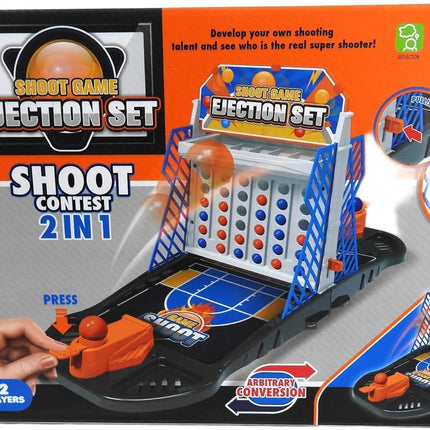 Juego de Mesa Interactivo Competencia de Disparo 2 en 1 – 56 Piezas de Diversión y Retos para Niños y Adultos