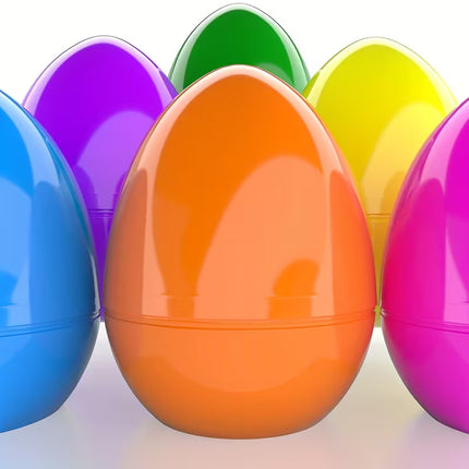 12 Piezas de Mega Huevo de Plastico Vacios Colores Surtidos, Huevos de Pascua, para Fiestas temáticas de Pascua, Caza de Huevos de Pascua