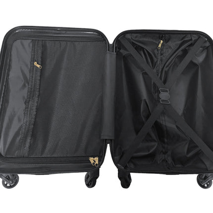 Maleta de Viaje con Ruedas Reforzadas y Candado de Combinación, Equipaje de Mano para Cabina, Asa Metálica Expandible, Doble Compartimento con Cierre