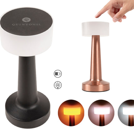Lámpara de Escritorio LED Touch Recargable, Luz Cálida, Neutra y Fría, Intensidad Ajustable, Batería de 1800 mAh con Cable USB Tipo C Incluido