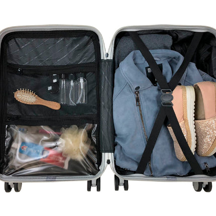 Maleta de Viaje de Cabina con Puerto USB, Candado TSA, Ruedas Dobles 360°, Compartimento  y Asa Expandible