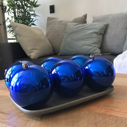 6 Esferas Navideñas Decorativas 10 cm – Acabado Brilloso, Ideal para Árbol y Decoración