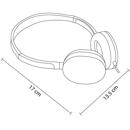 2 Audífonos Acojinados Ajustables Con Cable Auxiliar 3.5 mm Para Música, Celular, Computadora Y Videojuegos