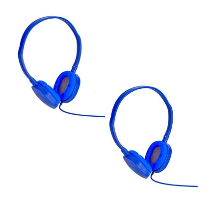 2 Audífonos Acojinados Ajustables Con Cable Auxiliar 3.5 mm Para Música, Celular, Computadora Y Videojuegos