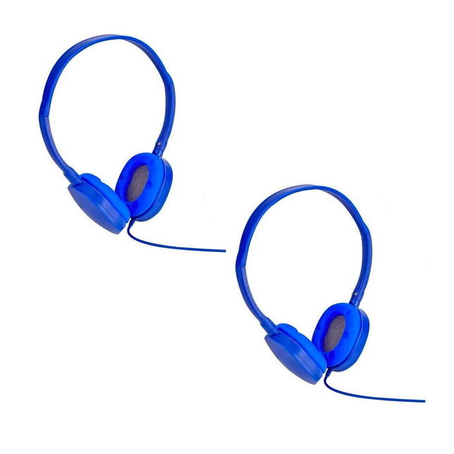 2 Audífonos Acojinados Ajustables Con Cable Auxiliar 3.5 mm Para Música, Celular, Computadora Y Videojuegos