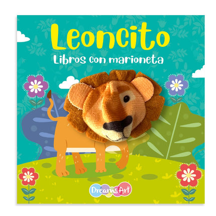 Libro marioneta Leoncito 10pag 11x11x2cm