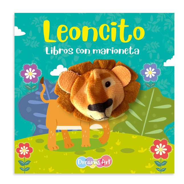 Libro marioneta Leoncito 10pag 11x11x2cm