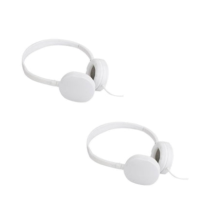 2 Audífonos Acojinados Ajustables Con Cable Auxiliar 3.5 mm Para Música, Celular, Computadora Y Videojuegos