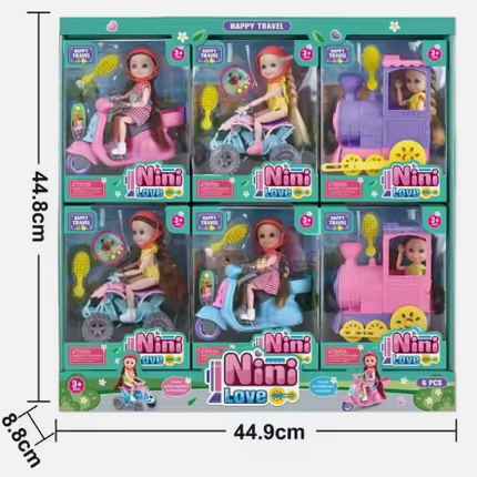 Muñeca miniatura con moto y accesorios 783531- storyland