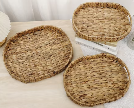 Juego de Canastas Organizadoras de Mimbre, 3 Piezas Canastas para Baño Organizador