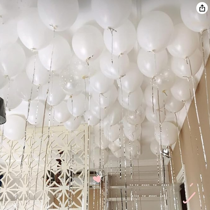 Paquete de globos color blanco Storyland