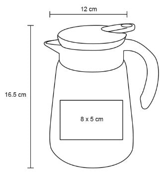 Jarra con doble pared de acero inoxidable blanca HO 043P - Storyland