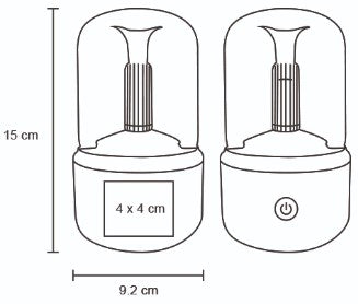 Humidificador de plástico con luz HO 101 MENTOL - Storyland