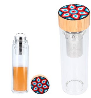 Termo con doble pared de vidrio T 116 HUICHOL TAMAYO