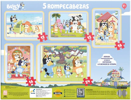 5 Rompecabezas de Bluey JCA-4450 - Storyland