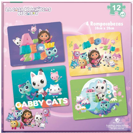 Rompecabezas de 4 diferentes JCA-3968 - GABY DOLLHOUSE