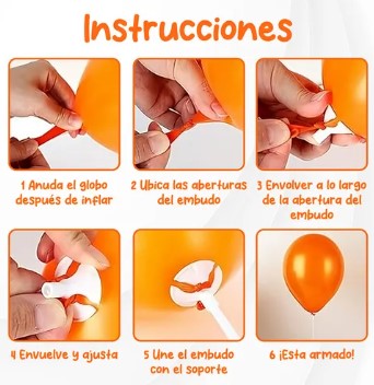 Porta globos kit 50 piezas