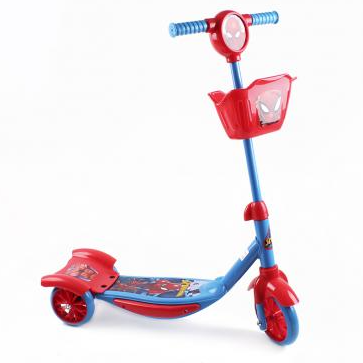 Scoter Spiderman con canasta y luz