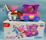 Carroza musical con trote de caballito con luzes y sonido- 784928 storyland