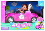 Carro 21 cm cute girl con muñeca y perrito 789914- storyland