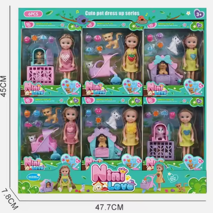 Muñeca miniatura con moto y accesorios 783531- storyland