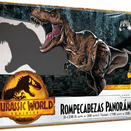 Rompecabezas panorámico 3 en 1 de jurassic world  JCA-3437 Storyland