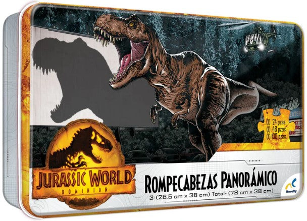 Rompecabezas panorámico 3 en 1 de jurassic world  JCA-3437 Storyland
