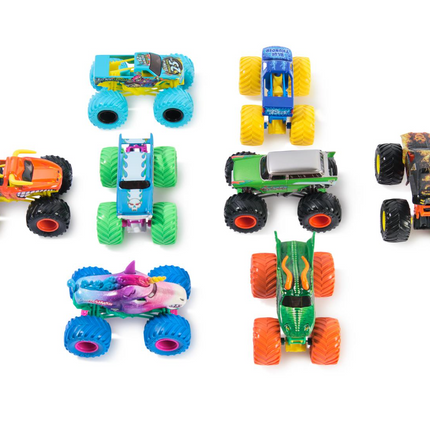 Monster Jam, Pack de 2 carros  a escala 1:64 (el estilo puede variar)