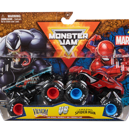 Monster Jam packs de 2 vehículos 1:64 de Marvel (surtido)