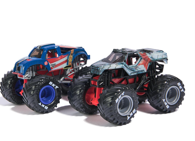 Monster Jam packs de 2 vehículos 1:64 de Marvel (surtido)