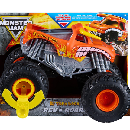 Monster Jam Vehículo  El Toro Loco Rev ÔN Roar a escala 1:15