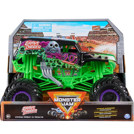 Monster Jam vehículo a escala 1:24 de colección de metal fundido (los estilos varían)