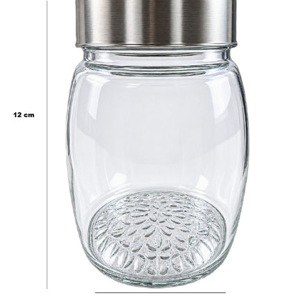 Frasco de Vidrio Transparente de 890 ml con Tapa Metálica de Rosca para Almacenamiento de Alimentos, Dulces, Galletas y Granos (Copia)