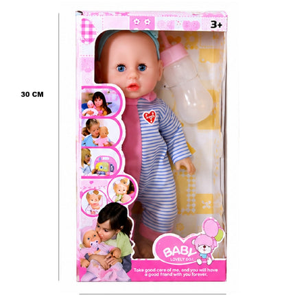 Muñeca Bebé con Biberón  y sonido, Nenuco 30 cm