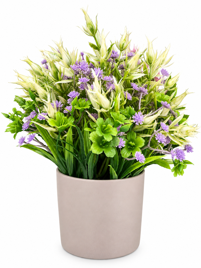 Maceta Flor decorativa artificial 25 cm para el hogar, oficina, regalo