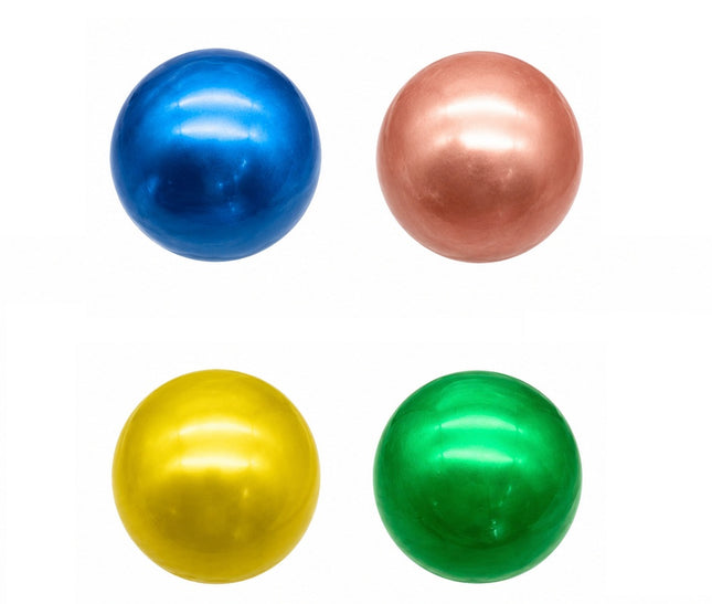 4 Pelotas de Plástico Perla NO. 8 | Balón Ligero para Juegos, Escuela, Playa y Exterior | Colores Surtidos