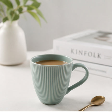 Juego de 4 Tazas de Cerámica 300 ml para Café, Diseño Texturizado