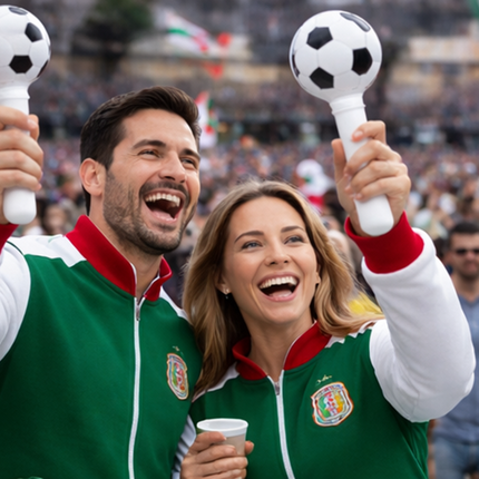 Pack 12. Manos Aplaudidoras con Forma de Balón – Accesorio de Plástico para Eventos Deportivos