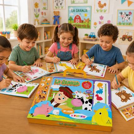 LA GRANJA libro para leer, decorar y pintar