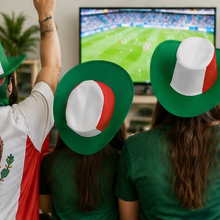 Sombrero Mexicano Plegable Tricolor Para Mundial, Fiestas Patrias, Eventos Deportivos Y Animación Futbolera, Ligero Y Cómodo