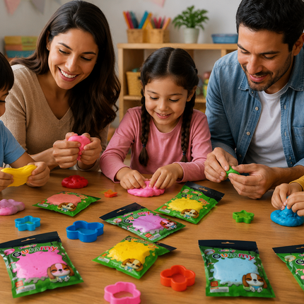 6 Fomys Moldeables Colores Surtidos 50 g Para Fiestas Infantiles, Bolsitas De Regalo, Cumpleaños, Bolos, Manualidades Y Actividades Creativas