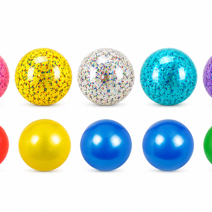 6 Pelotas de Plástico lisa NO. 8 | Balón Ligero para Juegos, Escuela, Playa y Exterior | Colores Surtidos