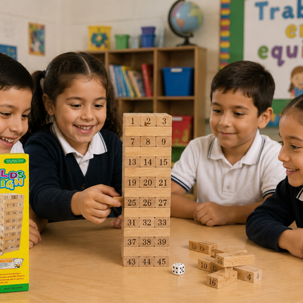 Juego De Torre De Equilibrio De Madera Con Números, Bloques Apilables Educativos Para Niños Y Adultos, Juego Familiar De Mesa
