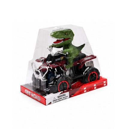 Cuatrimoto Dinosaurio de Juguete con Figura T-Rex | Vehículo Off Road para Niños  21 x 13 x 18.2 cm