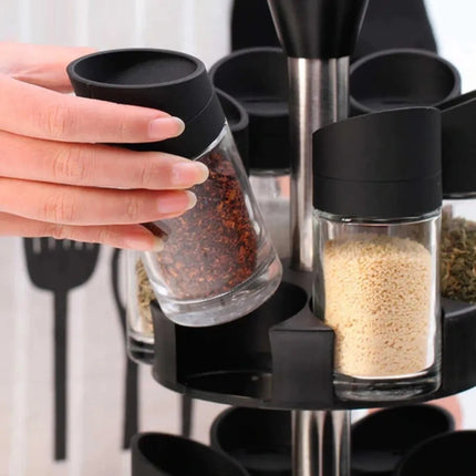 Especiero Moderno Giratorio con Base de 360° | Organizador de Cocina
