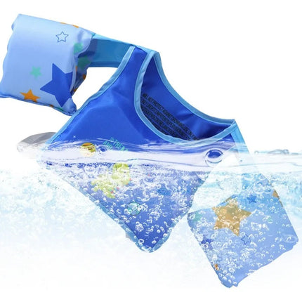 Chaleco Salvavidas para Niños Azul con 4 Hebillas de Seguridad – Soporta hasta 25 kg, 29 x 29 cm, Ideal para Playa y Alberca